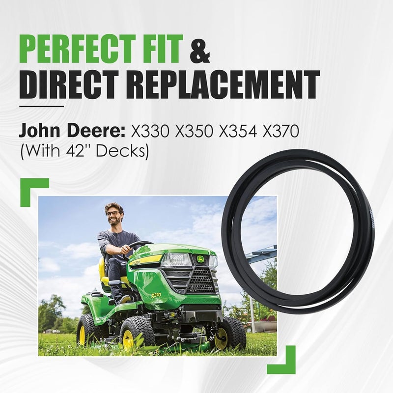 GEATaaT M174994 Mower Deck Belt Fit for John Deere X330 X350 X354 X370 with 42" Decks (1/2" x 144.8") - Image 3